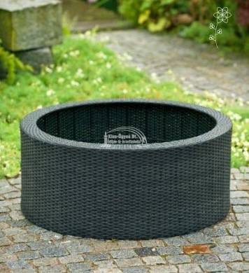  Ubbink DecoWall Wicker 1 rattan hatású medence-takaró fal, antracit színű