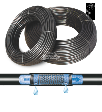 Polidrip Light nyomáskompenzált csep.cső 16/50cm, 2 l/h, 300 fm/tek., gyümölcsösbe . . ár/fm
