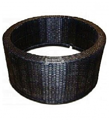 Ubbink DecoWall Wicker 2 rattan hatású medence-takaró fal, palafekete színű