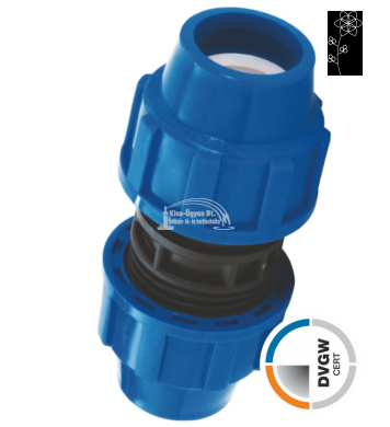 KPE egyenes toldó és szűkítőtoldó idomok, 16 bar-ig képe