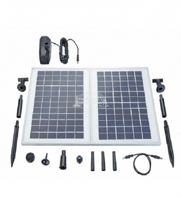 Pontec PondoSolar 1600 napelemes szökőkút szivattyú, 1600L/h, 2 fúvókával (2 év garancia)