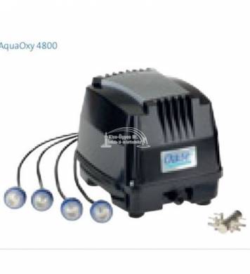 Oase AquaOxy 5000 kültéri tólevegőztető pumpa +4x5m cső +4 habkő 