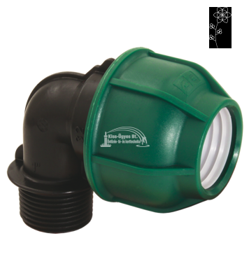 MPE könyök idomok külső menettel, 10 bar-ig képe